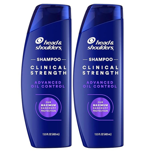 Head & Shoulders Clinical Dandruff Shampoo Twin Pack, Prescription Strength, Oil & Flake Control, Seborrheic Dermatitis Relief, Citrus, 13.5 Fl Oz Each (Set of 2)-BrightBean Baby