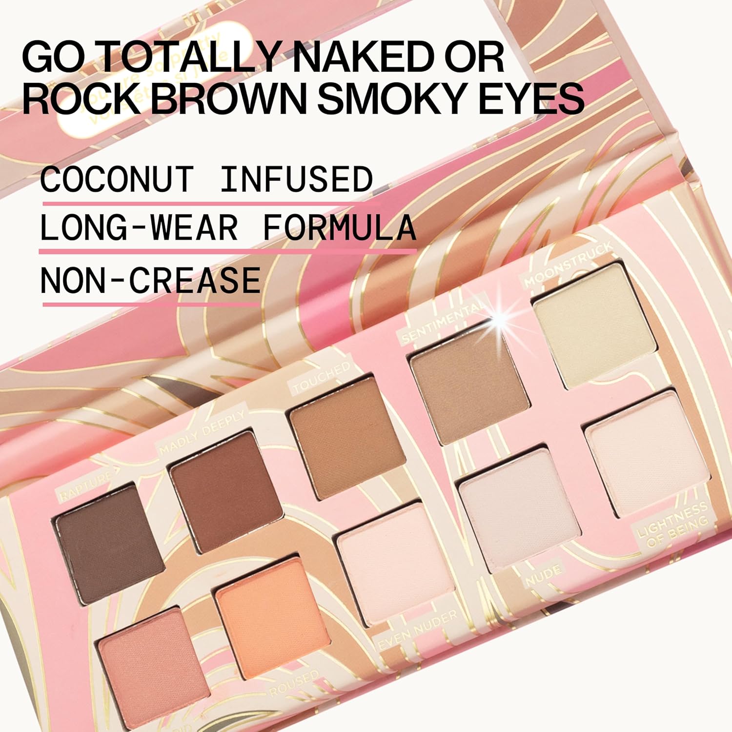 Pacifica Pink Nudes Mineral Eyeshadow Palette, 10 Neutral Shades, For Natural or Smoky Eye Look, Naked Eye Makeup, Longwearing & Blendable, Vegan, Cruelty Free Ophthalmologist Tested-BrightBean Baby