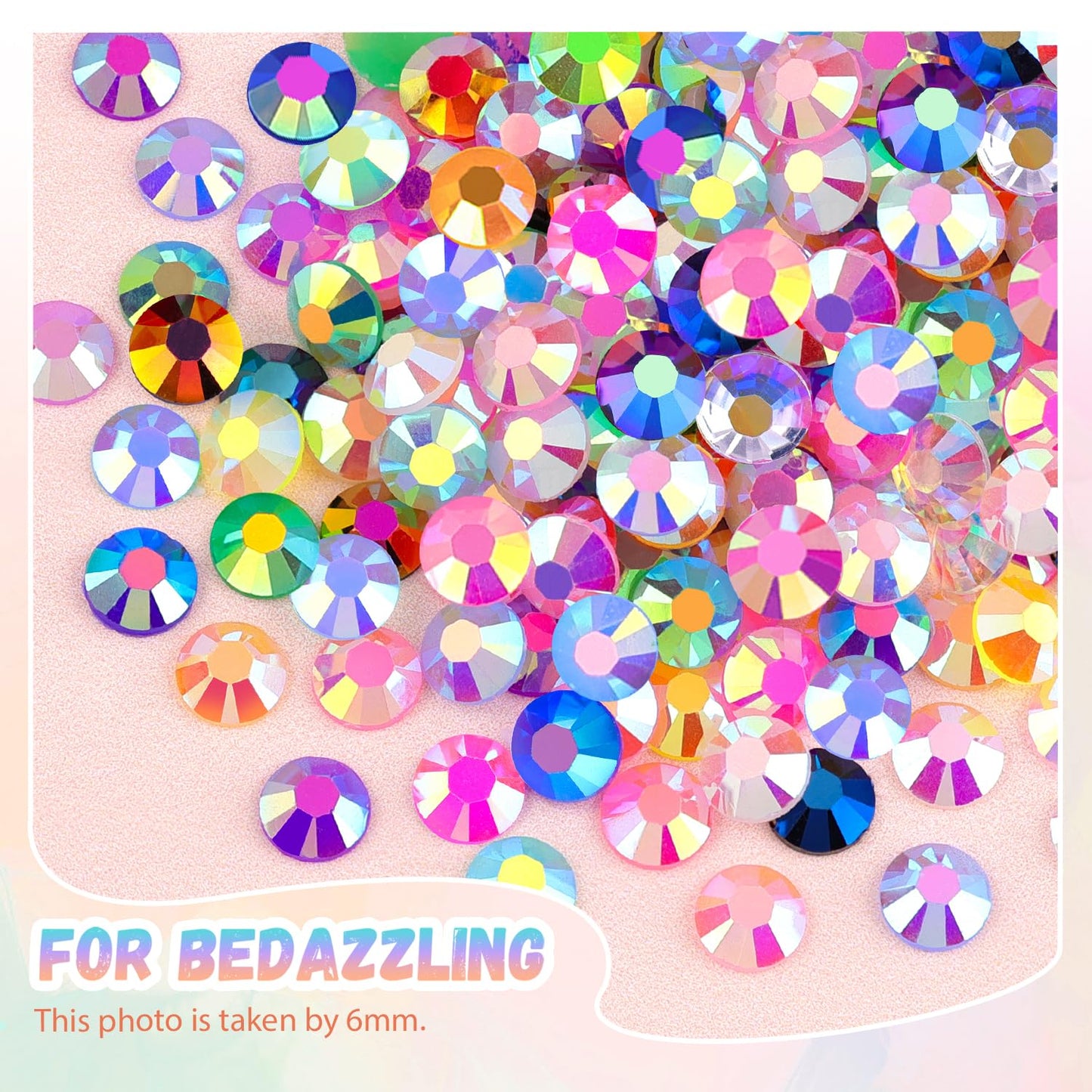 12600Pcs Resin Jelly Rhinestones with Tweezers for Crafting, Multi Colors 4mm Non Hotfix Flatback Gems, Bedazzling Crystal for DIY Crafts Clothing Tumblers Mugs Shoes Decor Nail Art-BrightBean Baby