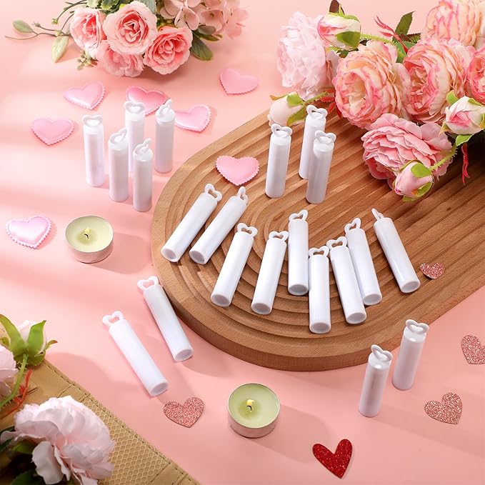 100 Pcs Lip Balm Bulk Heart Shape Lip Balm Jasmine Scented Beeswax Lip Balm Moisturizing Lip Balm Add Your Own Labels for Teacher Baby Shower Coworkers Friend Gift-BrightBean Baby