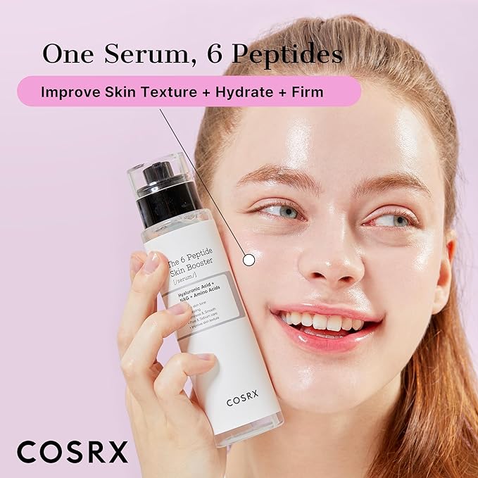 COSRX 6X Peptide Collagen Booster Toner Serum 150mL/5.07 Fl.Oz, Skin Renewal Boosting Facial Essence, Niacinamide & Hyaluronic Acid for All Skin Types, Korean Skincare, Paraben Free-BrightBean Baby