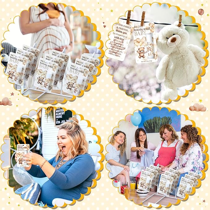 30 Pack Bear Baby Shower Party Gifts Favors Gifts Bulk Lip Balms for Guests Woman Man Entertainment Neutral Gender Reveal Favors Baby Shower Prizes Souvenirs Baby Gift Bags Stuffers-BrightBean Baby