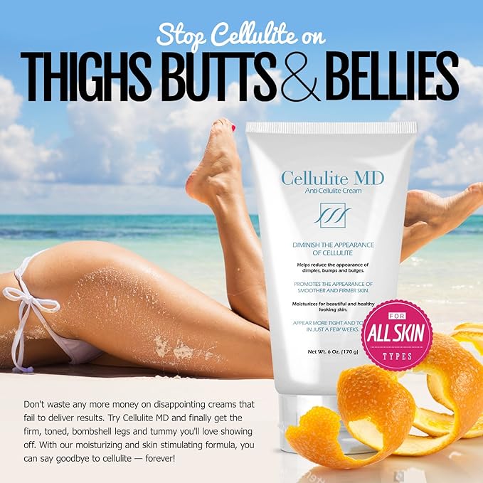 FIRMING TONING Cream Diminish Appearance Of Cellulite 6 oz New by Cellulite MD-BrightBean Baby