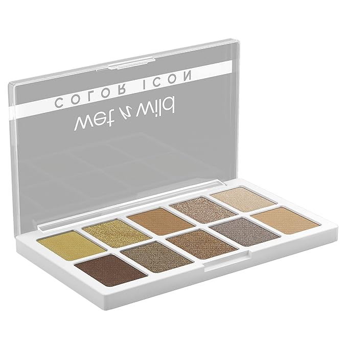 wet n wild Color Icon 10-Pan Eyeshadow Makeup Palette, Yellow Call Me Sunshine, Long Lasting, Shimmer, Metallic, Glittery, Matte, Rich Smooth Pigment, Cruelty Free-BrightBean Baby