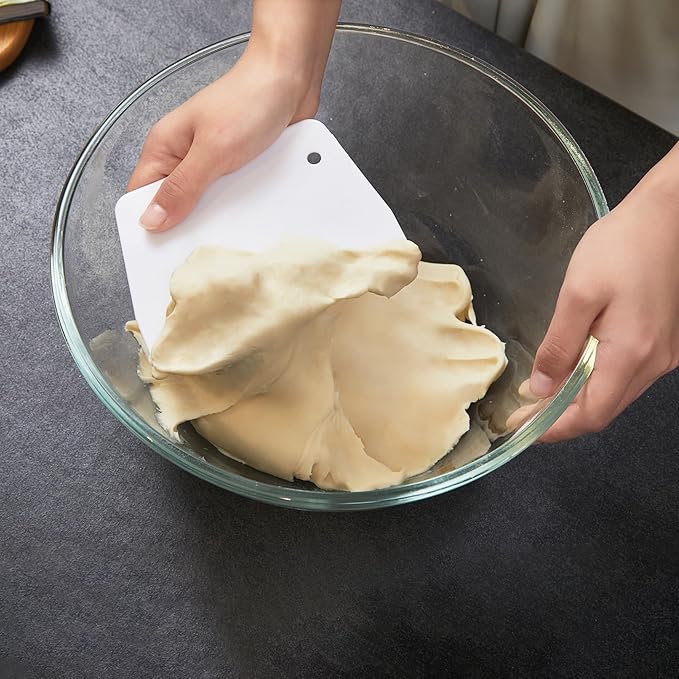 Sourdough Baking Supplies Set of 5, Oval 10 Inch Banneton Bread Proofing Basket with Bread Lame, Danish Dough Whisk with Stainless Steel, Dough Scraper Kit, Bowl Scraper – Baking Gift Kit