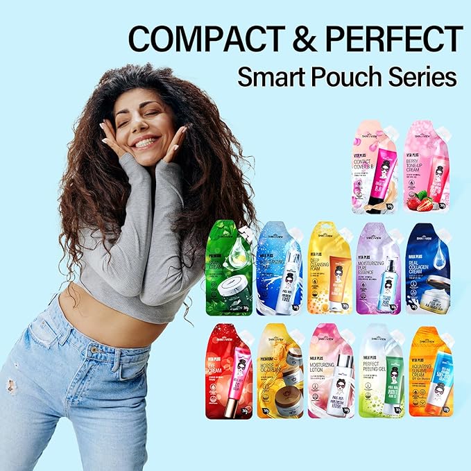 Skin Hydrating Kit Travel Mini Size 5 STEP Skincare Set for Healthier 30 Days Supply with Pouch-BrightBean Baby