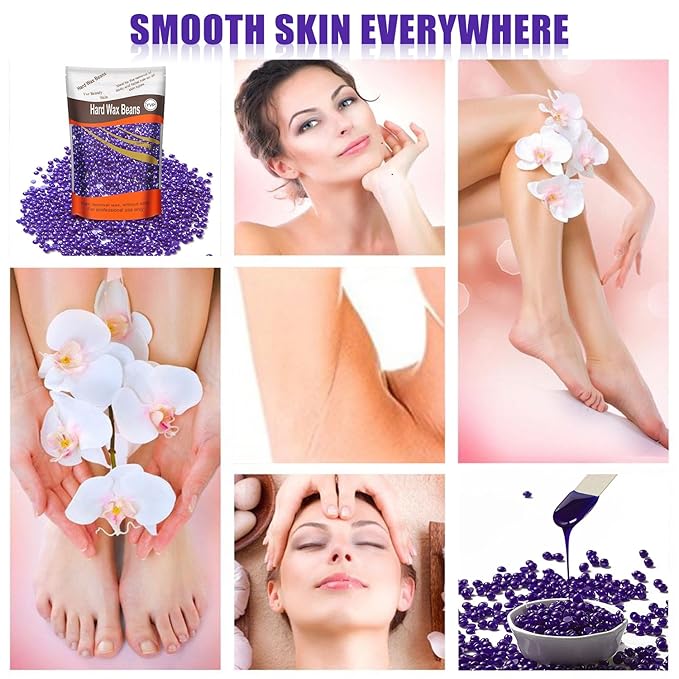 Hard Wax Beads for Hair Removal, Wax Beans for Sensitive Skin, 10 Oz/bag (Lavander), Ideal for Brazilian Waxing, Pearl Wax for Eyebrow, Bikini, Legs At Home-BrightBean Baby