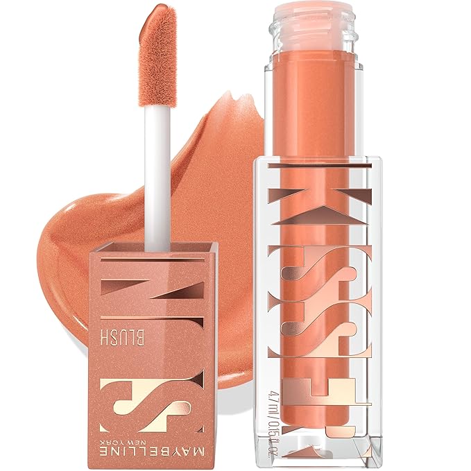 Maybelline Sunkisser Multi-Use Liquid Blush and Bronzer, Blendable, Longwear, Glowy Make Up, Downtown Rush, 1 Count-BrightBean Baby