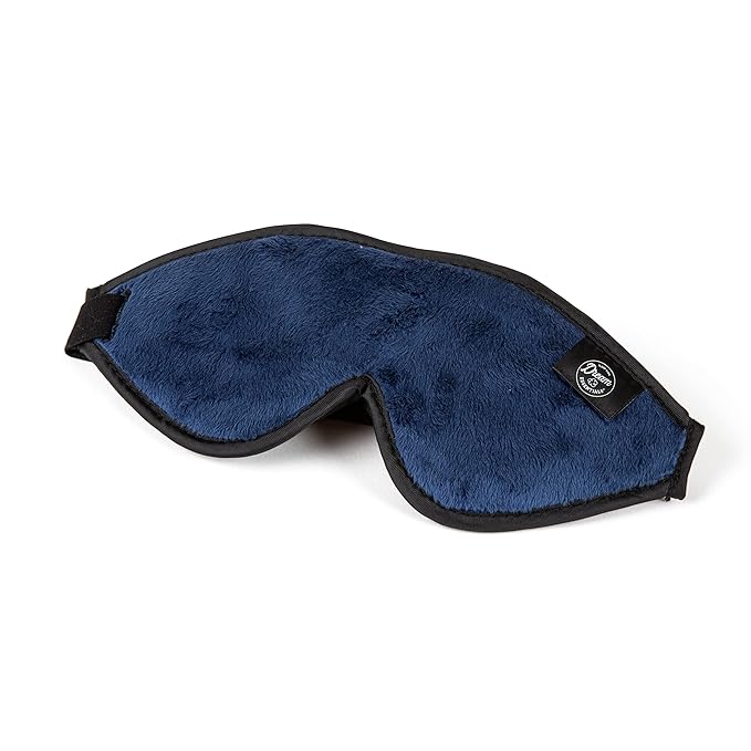 Dream Essentials, Escape 3D Sleep Mask, Earplugs, Carry Pouch Set, Molded Eye Shade, Men and Women, Contoured, Nose Bridge, Light Block, Memory Foam, Gift Set, Travel, Yoga, Blindfold, Navy Blue-BrightBean Baby