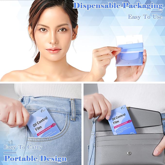 Great Absorbent Oil Blotting Sheets for Face - 10% Larger Oil Control Film 4pk/200 Makeup Friendly Blotting Paper for Oily Skin, High-Performance, Tear-proof Oil Absorbing Tissues-BrightBean Baby