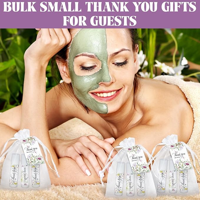 50 Set Employee Appreciation Gifts Bulk Baby Shower Favors Lip Balms Bulk Thank You Gifts Wedding Bridal Shower Bachelorette Gifts Prizes for Guests Women Teacher Coworker Nurse(Wildflower)-BrightBean Baby