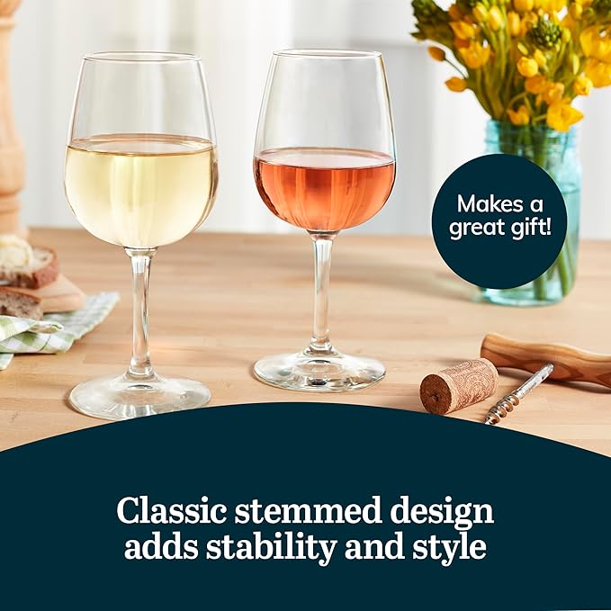 Libbey All-Purpose Wine Party Glasses, 12.75-ounce, Set of 12