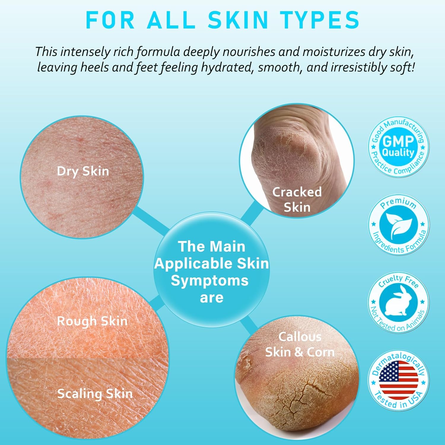 Urea Cream 40 Percent For Feet Maximum Strength - plus Salicylic Acid 2% Foot Cream For Dry Cracked Heels Feet Knees - Dead Skin Cuticle Callus Remover Toenail Softener-BrightBean Baby