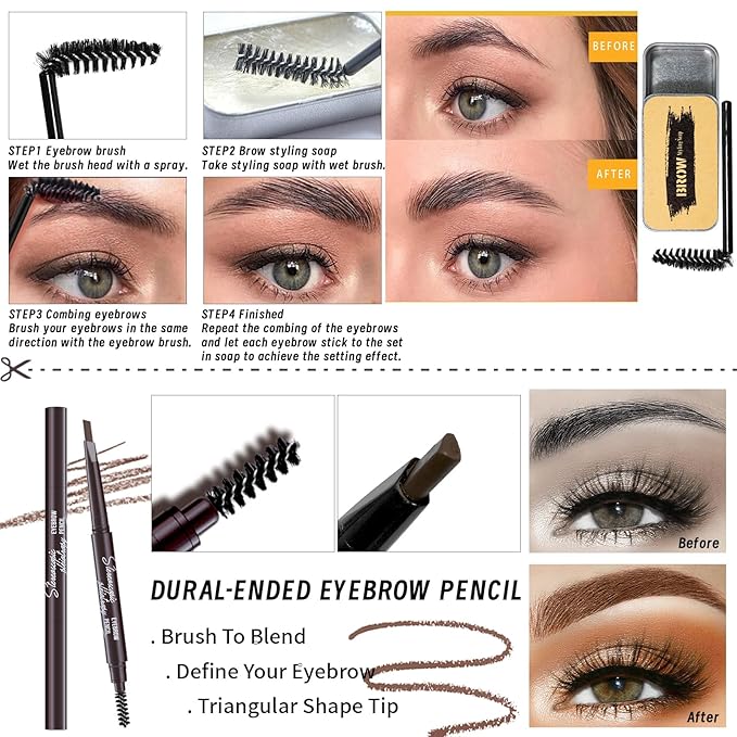 Full Makeup Set Kit for Women Girls Teens, Makeup Present Set, Foundation Face Primer, Eyeshadow Eyeliner Eyebrow Pencil Soap Mascara, Counter Stick Liquid Lipsticks, Brush & Sponges-BrightBean Baby