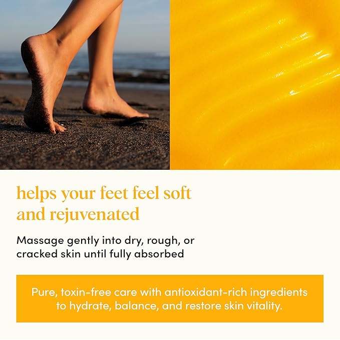 Natural Foot Salve for Dry Cracked Feet – 100% Organic Formula with Beef Tallow, Sea Buckthorn, Thyme & Peppermint Oil – Heel Balm Foot Cream for Rough Skin & Callus Care – 1.06 oz-BrightBean Baby