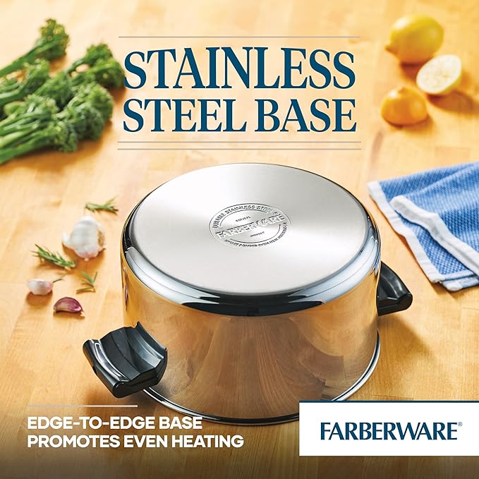 Farberware Classic 6-Quart Stainless Steel Stockpot Pack of 3