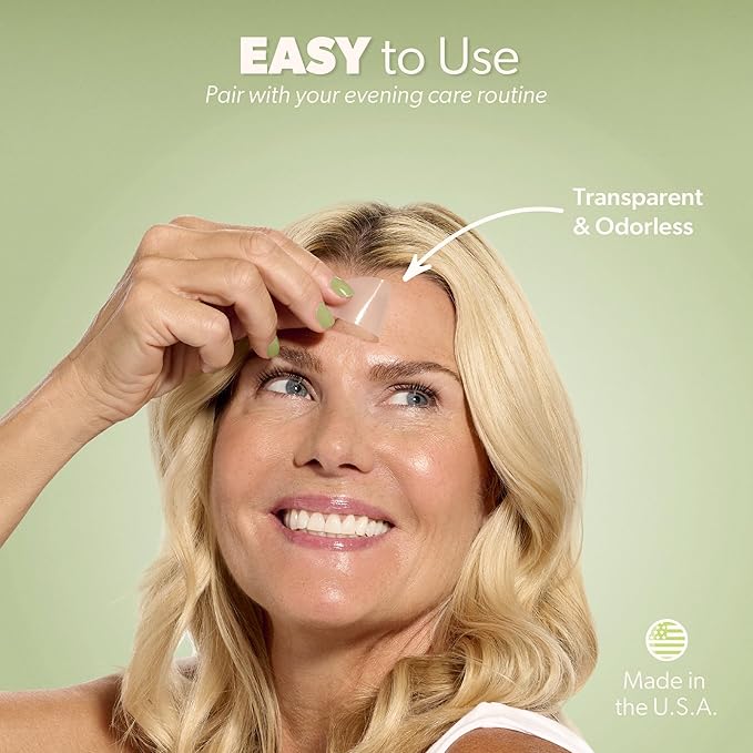 Smoothies Wide Wrinkle Patches for Face Overnight - Facial Patches for Elevens, Crows Feet and more, 144 Facial Adhesives per Box - Face Tape, Made in the USA-BrightBean Baby