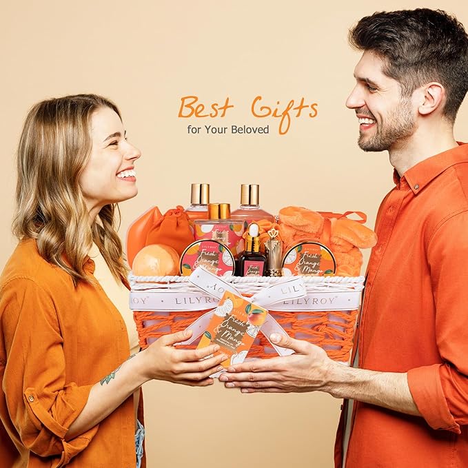 Mothers Day Gifts for Mom - 23-Piece Tropical Bath & Body Basket Set for Women, Spa Gift Basket with Shower Gel, Bath Bomb | Christmas Valentine's Birthday Gift All Occasion Holiday Gift Idea for Her-BrightBean Baby