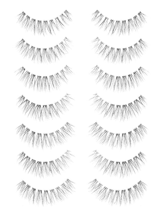 Wispy Lashes Natural Look False Eyelashes 13MM Eye Lash Pack 3D Volume Fake Eyelashes 7 Pair Siligli-BrightBean Baby