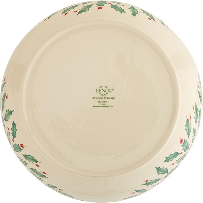 Lenox 853767 Holiday Salad Bowl & Servers, Christmas Hosting