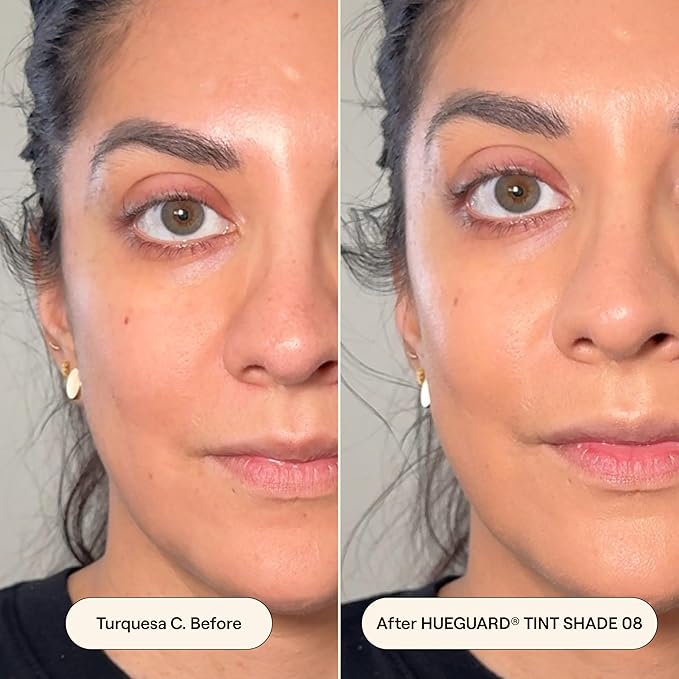 Live Tinted Hueguard Skin Tint SPF 50 - Tinted Mineral Sunscreen with Light-Medium Buildable Coverage With a Hydrating and Radiant Finish - Water and Sweat Resistant, 1.35 fl oz - Shade 08-BrightBean Baby