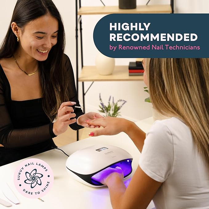 SUNUV UV LED Nail Lamp, UV Light for Nails Compatible with All Gel Polish, 36 LEDs with 4 Timer Settings, LCD Display for Home Salon SUN4 Black-BrightBean Baby