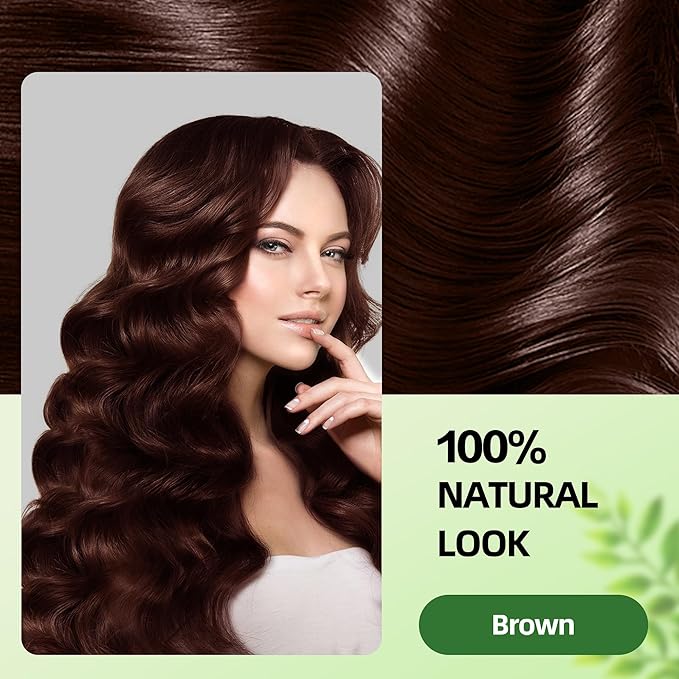 Hair Dye Shampoo 3 in 1 for Gray Hair Coverage, Argan nut Natural Shampoo Hair Dye for Women & Men/Ammonia-Free 500ml(Brown)-BrightBean Baby