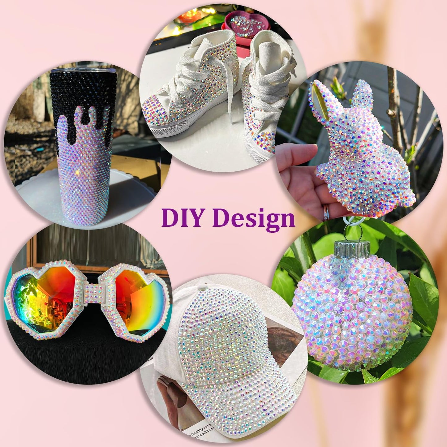 Resin Jelly Rhinestones for Crafting with B7000 Jewelry Glue, 2 Boxes White AB Flatback Crystals with 3Pcs 10ml Glue, Bedazzling Non Hotfix Gems for DIY Tumblers Clothing Shoes Manicure-BrightBean Baby