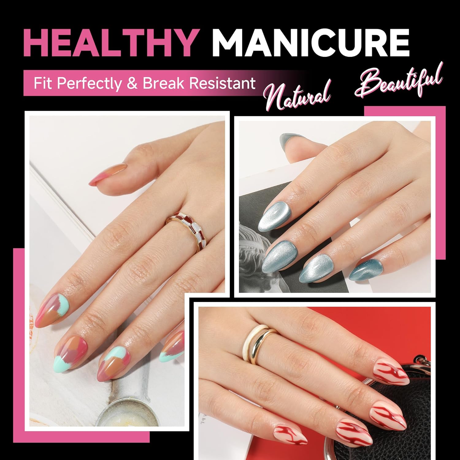 UNA GELLA Short Almond Nail Tips, 312pcs Short Almond Gel Nail Tips Shape Pre Etched Press On Nails Clear Acrylic Fake Nails No C Curve for Full Cover Nails Extension Home Art DIY Salon 12 Sizes-BrightBean Baby