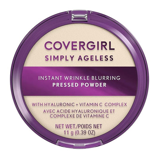 Covergirl Simply Ageless Instant Wrinkle Blurring Pressed Powder, Translucent, 0.39 Oz.-BrightBean Baby