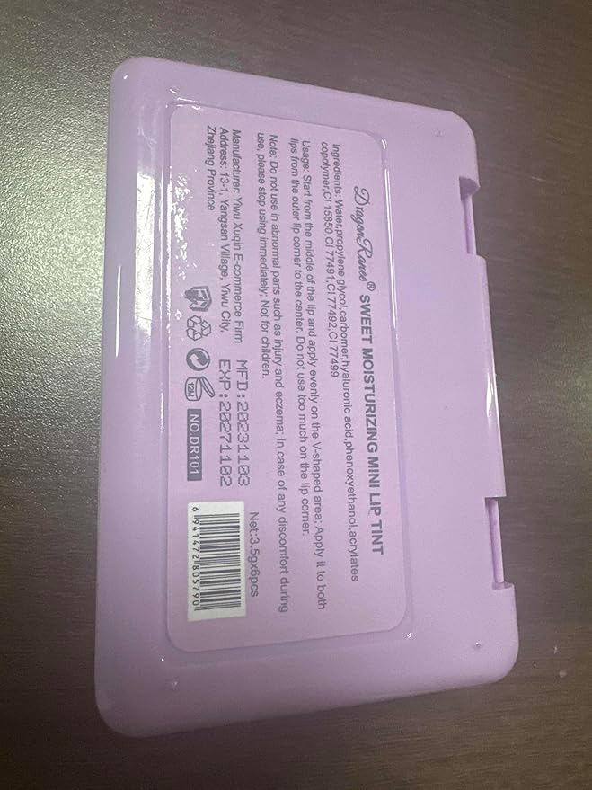 6 Colors Lip Tint Stain Korean Lip Gloss, Matte Velvet Lip Tint Natural Plumping Lip Stain, Multi-Use Lip and Cheek Tint Mini Liquid Lipstick, Long lasting Non-Stick Cup Waterproof, Lip Color Makeup-BrightBean Baby