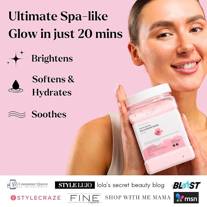 Jelly Mask for Facials - 12 Flavors Hydrating & Brightening Jelly Face Masks | Free Jade Roller & Spatula | Bulgarian Rose, Lavender, Hyaluronic Acid, 24K Gold face mask skin care |Vajacial Jelly Mask-BrightBean Baby