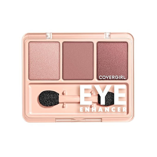 COVERGIRL Eye Enhancer, Sweet Plum, Eyeshadow Trio, Easy to Wear, Clean & Vegan, Talc-Free, Matte & Shimmer Finishes, Smudge-Proof, 0.14oz-BrightBean Baby