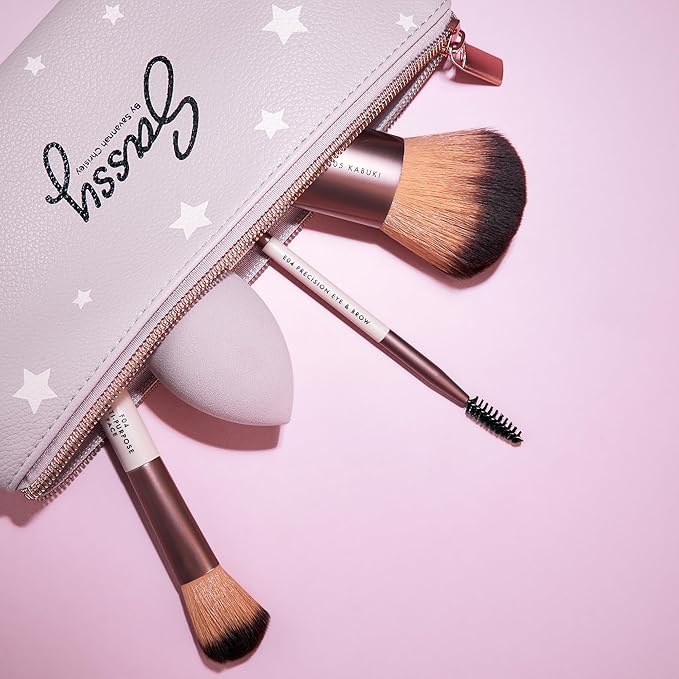 Sassy by Savannah Chrisley Sassy Brush Kit - Beauty Tool Kit for Women - All-in-One Beauty for Eyes and Face - Brush Kit Great for Makeup Application - Kit Includes Reusable Zipper Pouch - 4 Pc-BrightBean Baby