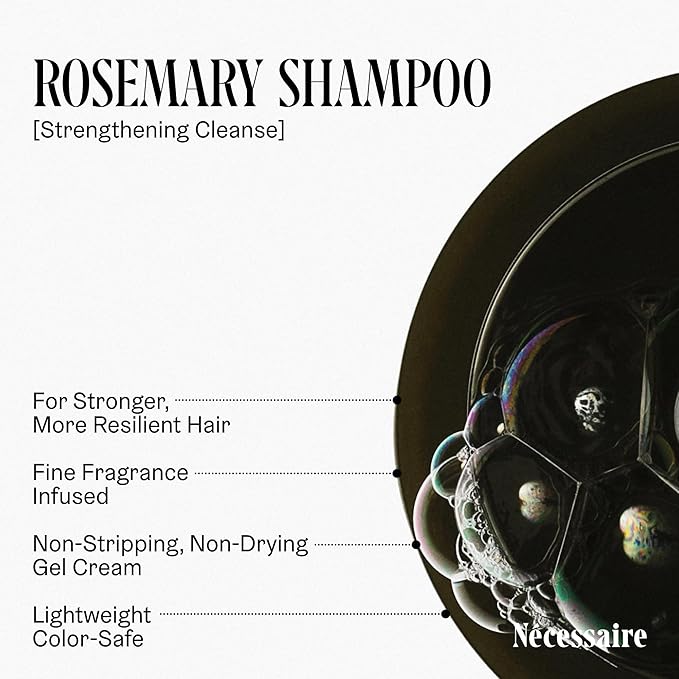 Nécessaire Rosemary Shampoo With Pump | Multi-Protien Strengthening Conditioner For Thinning Hair. For Women + Men. Good For All Hair Types/Textures. Color-Safe. 500 ml / 16.9 oz-BrightBean Baby