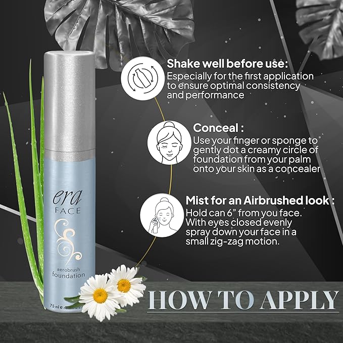 ERA Beauty ERA Face spray makeup (R2 Ivory, 2.25 oz) - airbrush foundation, everyday, buildable, professional spray on cosmetics-BrightBean Baby