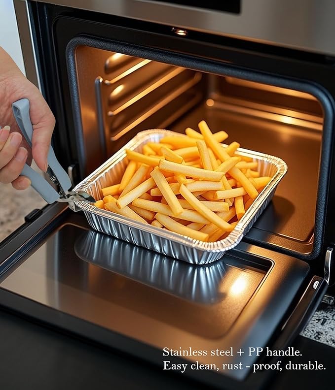 Stainless Steel Anti-Scalding Hot Bowl Dish Plate Gripper Clips Tongs Clamp Holder for Moving Hot Plate or Bowls with Food Out from Instant Pot Microwave Oven (2, Blue)