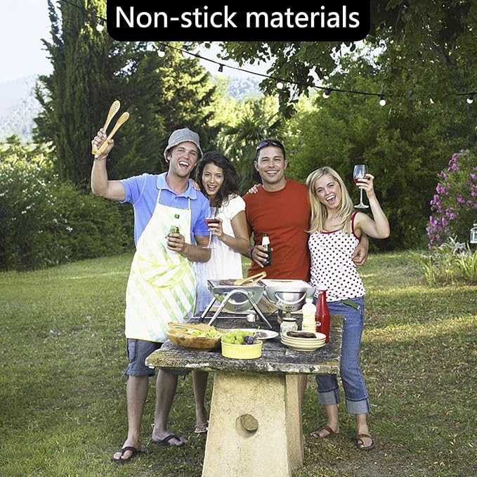 6 Pack Gold Buffet Tongs,Stainless Steel Serving Tongs Serving Utensils (9inch)