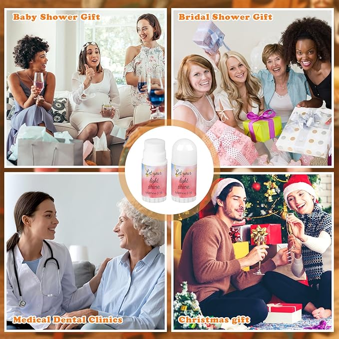 72 Pcs Mini Lip Balm Bulk Gift, 8 Flavors, Christian Themed, Moisturizing for All Skin Types-BrightBean Baby