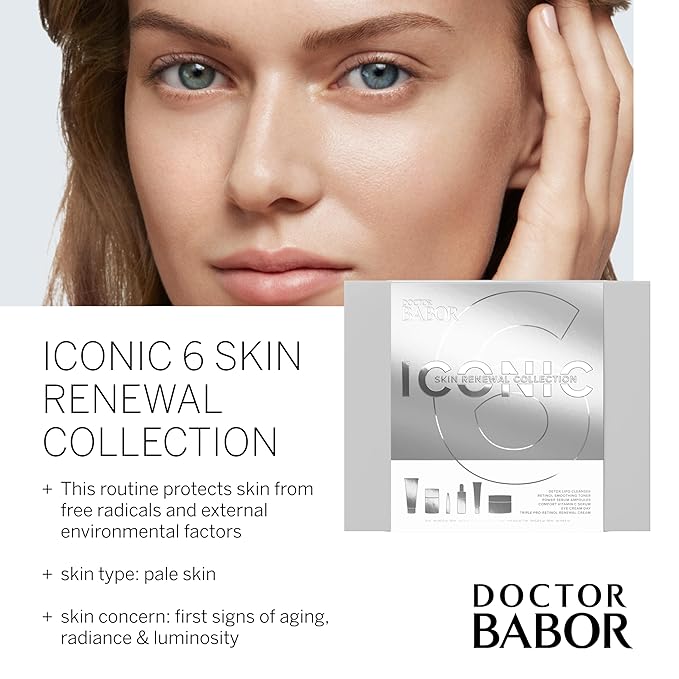 BABOR DOCTOR Iconic Skin Renewal Collection Set, Serums to Hydrate, Repair & Calm, Retinol Smoothing Toner and Renewal Cream, Lifting Vitamin C Serum and Eye Cream, Radiant Results Skincare Set-BrightBean Baby
