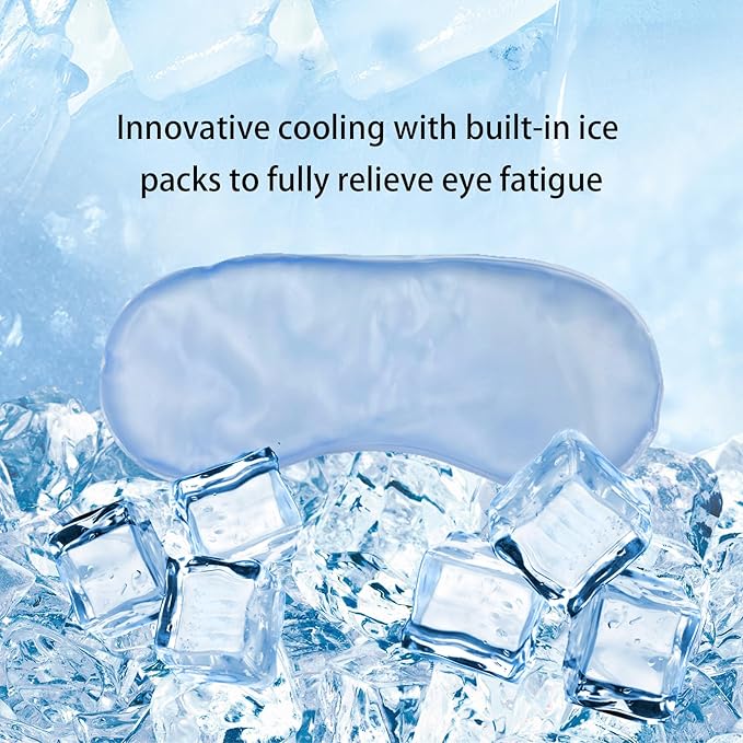 Cooling Eye Mask for Sleeping, Cute Alien Plush Sleep Eye Mask with Adjustable Strap and Built-in ice Pack for Kids & Adults, Cold Under Eye Mask for Travel, Meditation, Relaxation, and Sleep-BrightBean Baby