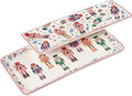 Bico Christmas Soldier Ceramic 14 inch Rectangular Serving Platter, Set of 2, for Serving Salad, Pasta, Cheese, Ham, Appetizer, Microwave & Dishwasher Safe