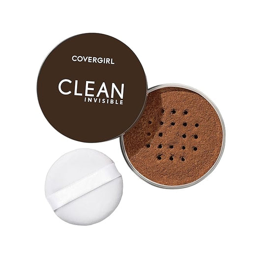 COVERGIRL Clean Invisible Loose Powder - Loose Powder, Setting Powder, Vegan Formula - Translucent Dark, 20g (0.7 oz)-BrightBean Baby