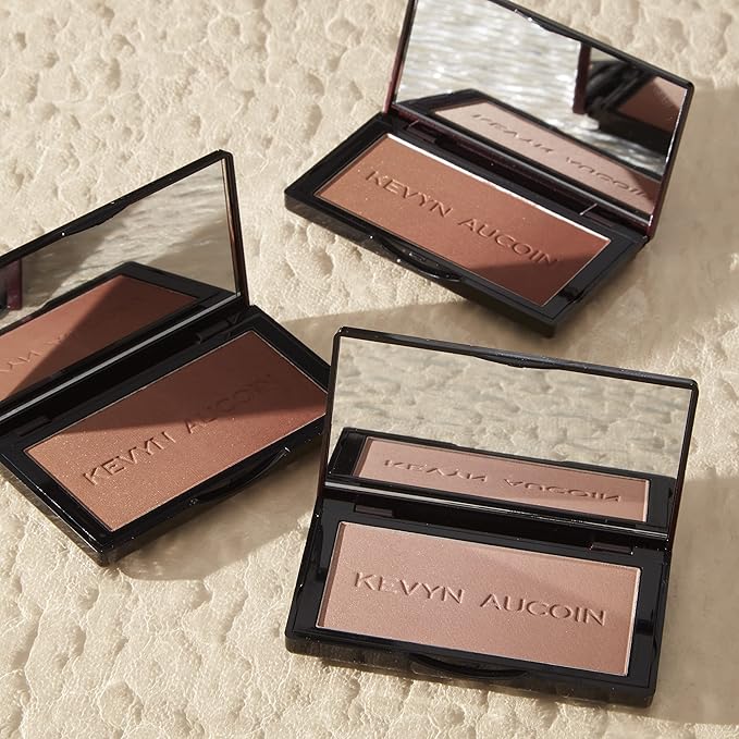 Kevyn Aucoin The Neo-Bronzer, Sundown Deep: 3 in 1 makeup palette. Highlighter, blush & bronzer in one smooth gradient makeup compact. Shimmer & matte in light, medium & deep. Sun-kissed to bronzed.-BrightBean Baby