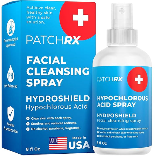 Hypochlorous Acid Spray (8oz, Reduces Acne), Targets Bacteria - HOCL Facial Cleanser Acne Spray for Face, Body, Eczema, Pimples, Breakouts & Overall Skin Recovery (Reduces Redness)-BrightBean Baby