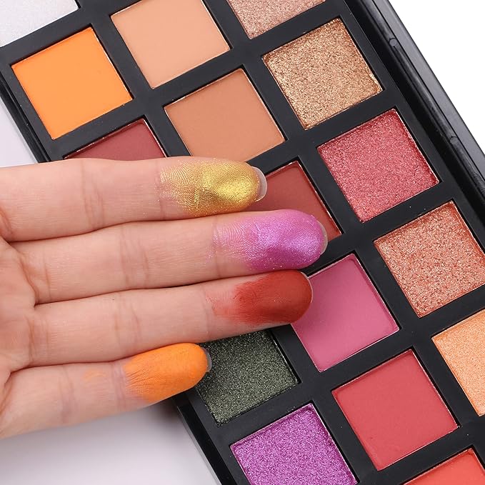 Matte Eyeshadow Palette, Nude Eyeshadow Palette Makeup Set, Matte Shimmer High Pigmented Blending Powder Velvet Texture Eye Shadow Kit-BrightBean Baby