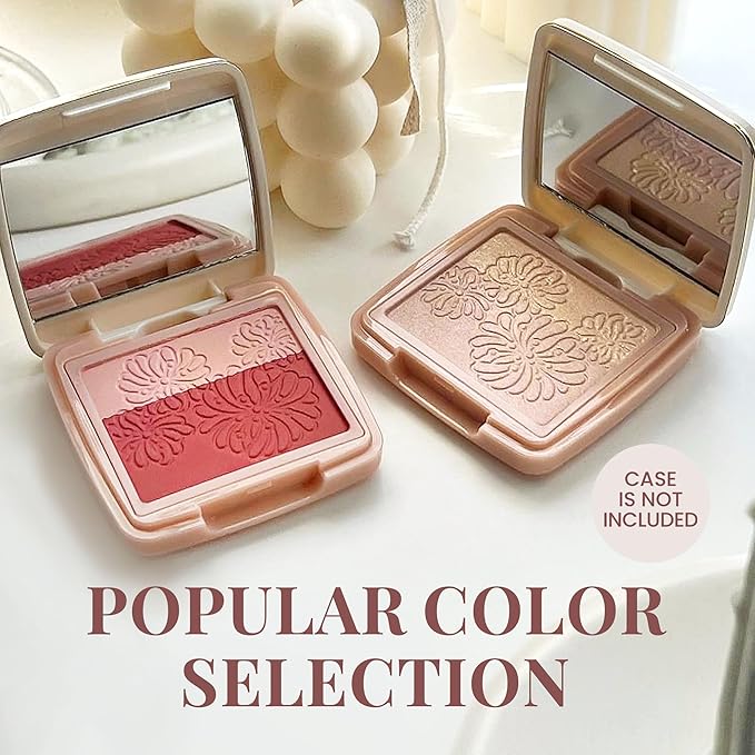 Paul & Joe Pressed Blush Palette Refill Only, Case Sold Separately, Oil-Absorbing Blush Powder, Bi-Color Face Blushes with Fitting Veil Powder, Light Beige and Light Pink, 01 Secret D'Or, 0.17 oz-BrightBean Baby