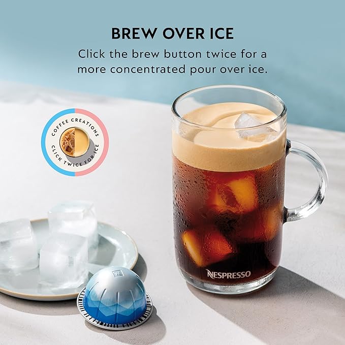 Nespresso Vertuo Next Coffee and Espresso Maker by Breville, with Aeroccino Milk Frother, Light Grey