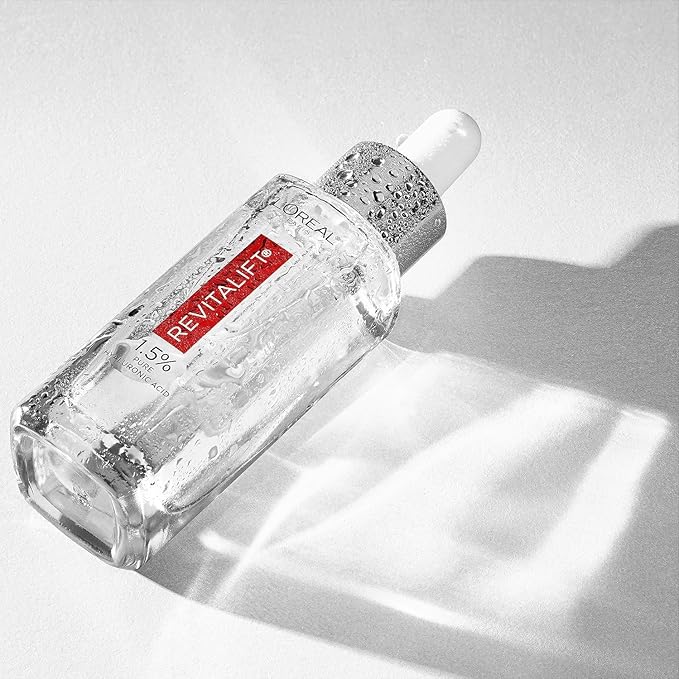 L'Oreal Paris Revitalift 1.5% Pure Hyaluronic Acid Face Serum 1.0 oz + True Match Lumi Glotion Natural Glow Enhancer Lotion, Medium 1.35 fl. oz, 1 kit-BrightBean Baby