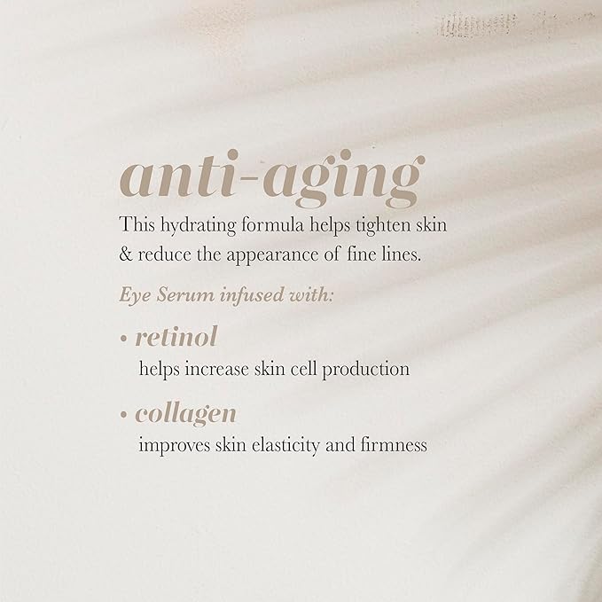 Pearlesssence Anti-Aging Eye Serum (Retinol + Collagen) - Helps Reduce Fine Lines & Wrinkles | Gentle & Lightweight Formula | Plumps & Tightens | Made in USA & Free (1oz)-BrightBean Baby